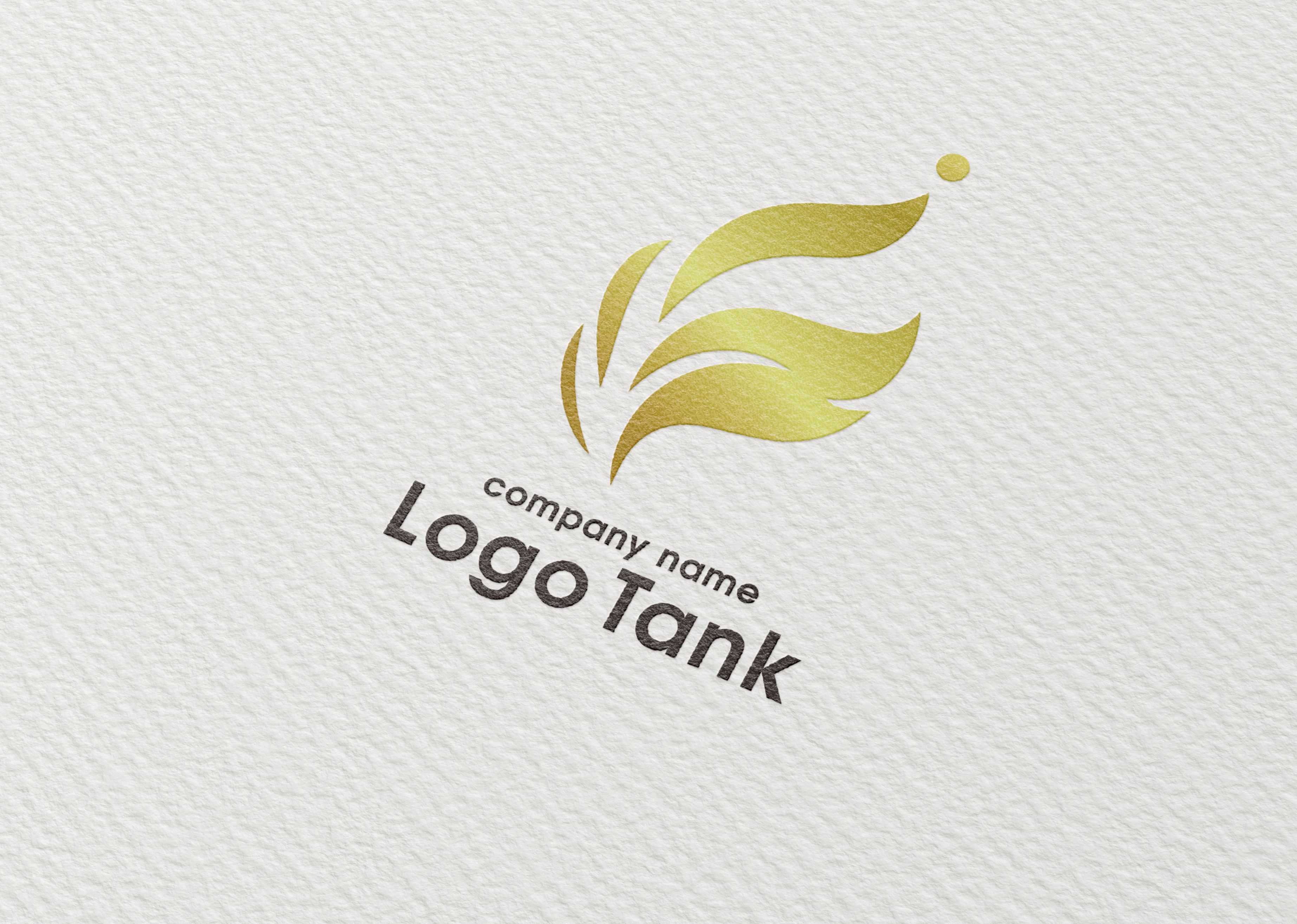 エンボス紙印刷イメージ | 癒し・上質感をイメージしたロゴマーク