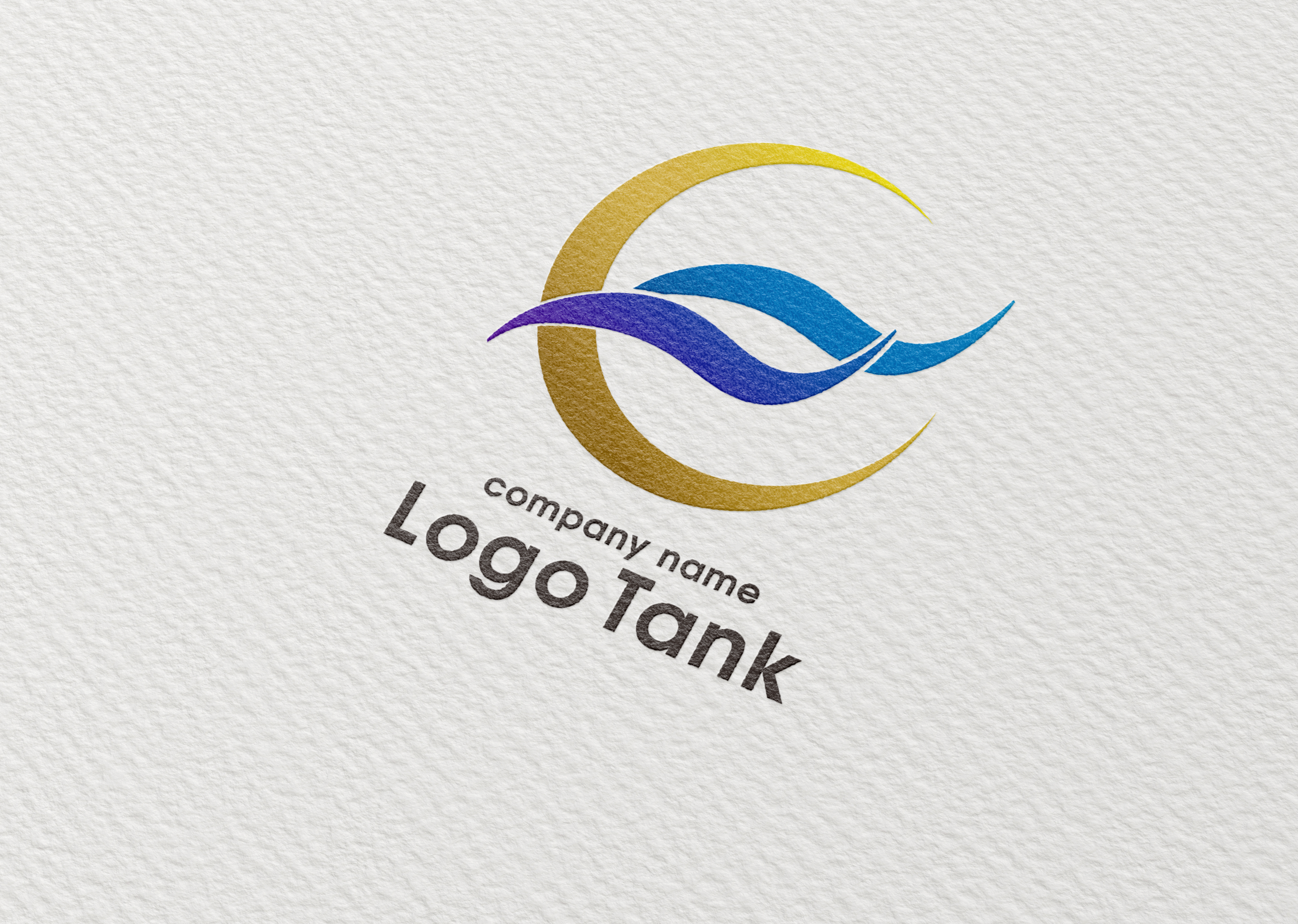 エンボス紙印刷イメージ | 月夜と浄化をイメージしたロゴマーク