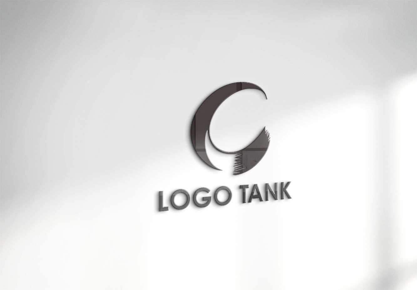 ロゴでカルプ看板を作成したイメージ | 筆文字で「C」を描いたロゴ