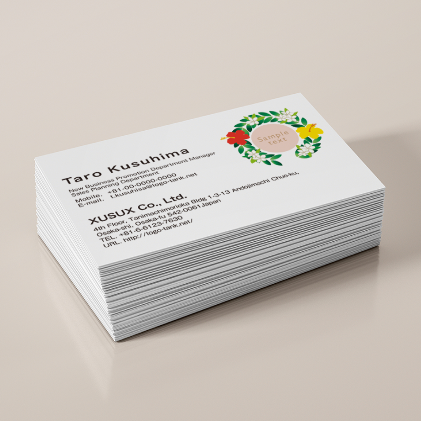 南国の花をあしらったレイ プルメリア/ハイビスカス/レイ/マイレ/自然/ナチュラル/南国/円/女性/婦人科/リゾート感/ /,ロゴタンク,ロゴ,ロゴマーク,作成,制作