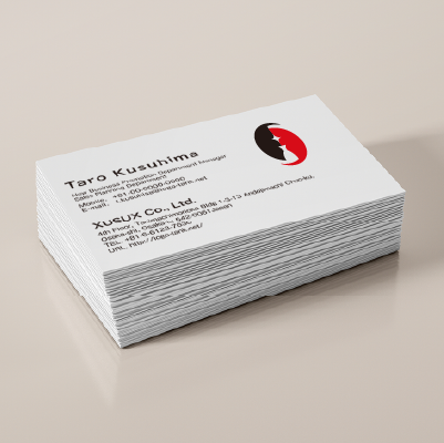 名刺・ショップカード作成 | アルファベットのSと徳利をモチーフにしたロゴ