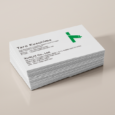 名刺・ショップカード作成 | カタカナのトをペンキで描いたようなロゴ