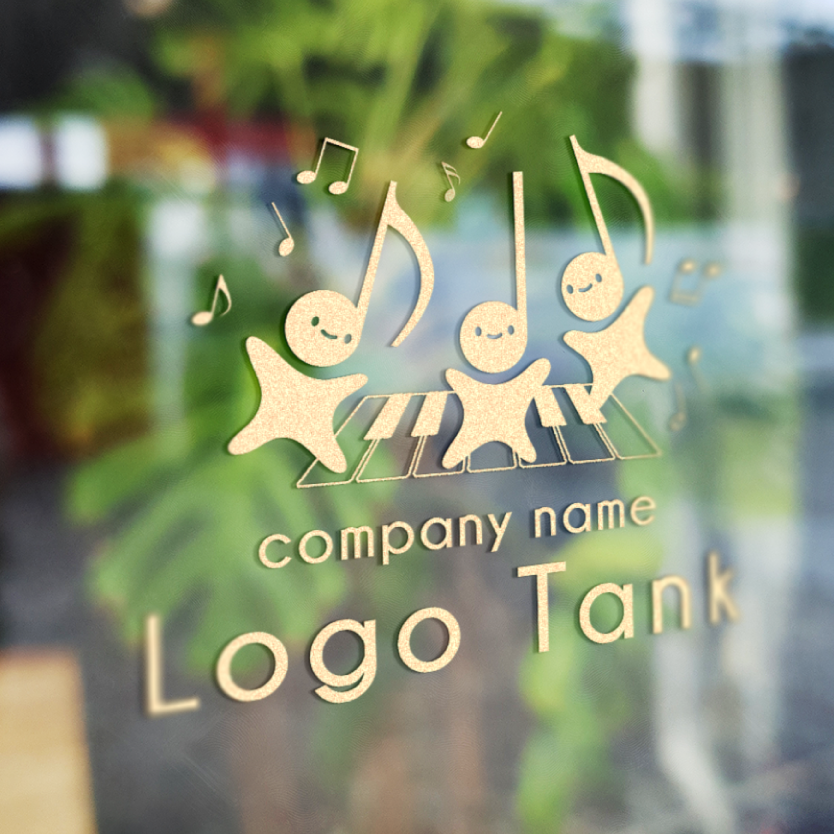 音符ちゃんのロゴ 音符/ピアノ/教室/スクール/キュート/親しみ/ポップ/鍵盤/リトミック/カラフル/ /,ロゴタンク,ロゴ,ロゴマーク,作成,制作