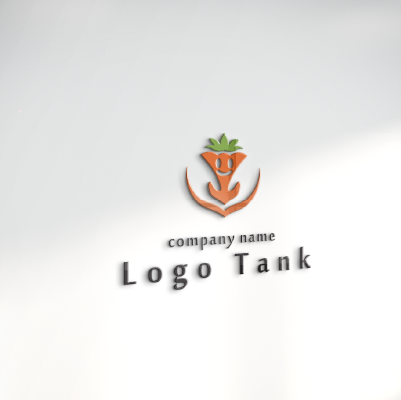 立体・カルプ看板作成 | 両手のひらに収まる笑顔のトマトをイメージしたロゴ