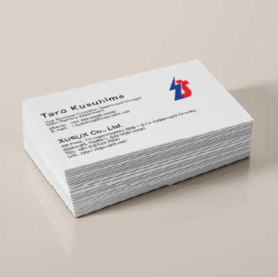 名刺・ショップカード 作成 | Tと電気を組み合わせたロゴ