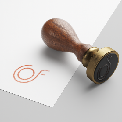 ゴム印・スタンプ作成 | OとFのロゴ