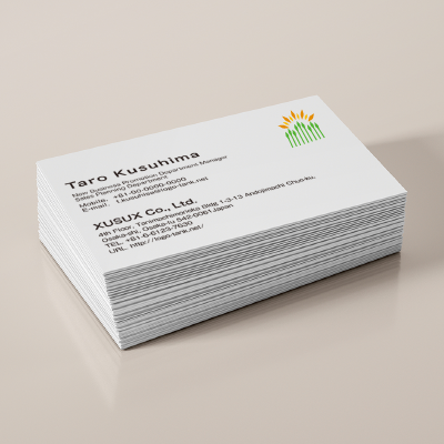 名刺・ショップカード 作成 | 草木と太陽のロゴ