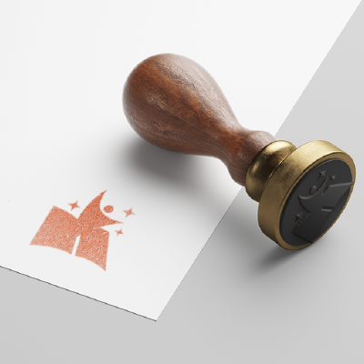 ゴム印・スタンプ作成 | 本から人のロゴ