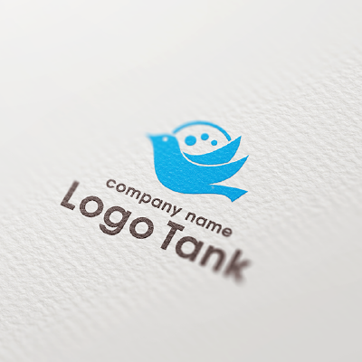 幸せの青い鳥のロゴ 青 / 単色 / 鳥 / シンプル / かわいい / 親しみ / クリニック / 接骨院 / エコ / ショップ / 建築 / 建設 / 製造 / 不動産 / 教育 / IT系 /,ロゴタンク,ロゴ,ロゴマーク,作成,制作