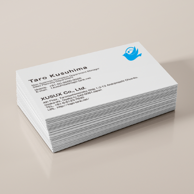 名刺・ショップカード 作成 | 幸せの青い鳥のロゴ