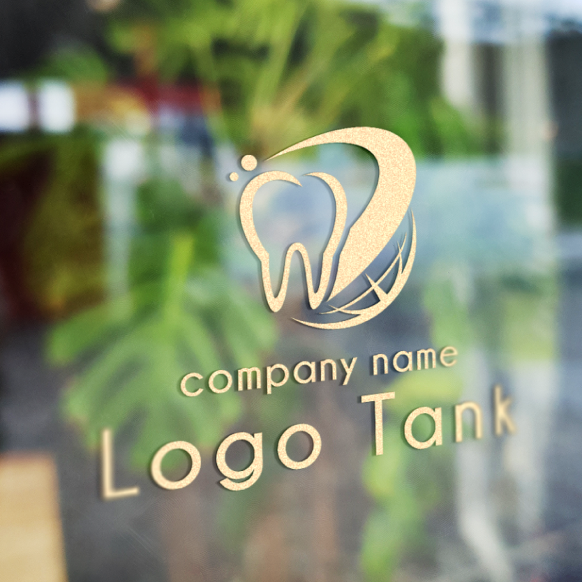 歯・D・輸入がテーマ 歯/デンタル/D/輸入/地球/クール/成長/動き/シンプル/赤/青/ /,ロゴタンク,ロゴ,ロゴマーク,作成,制作