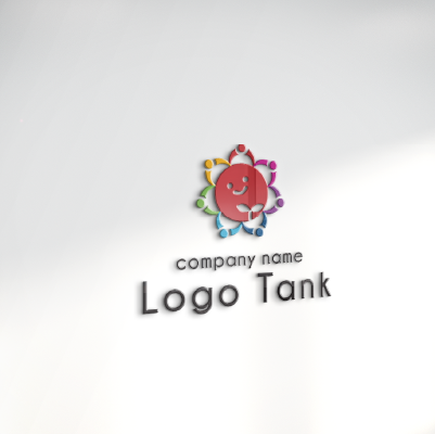 立体・カルプ看板作成 | 太陽と笑顔と双葉をイメージしたロゴ