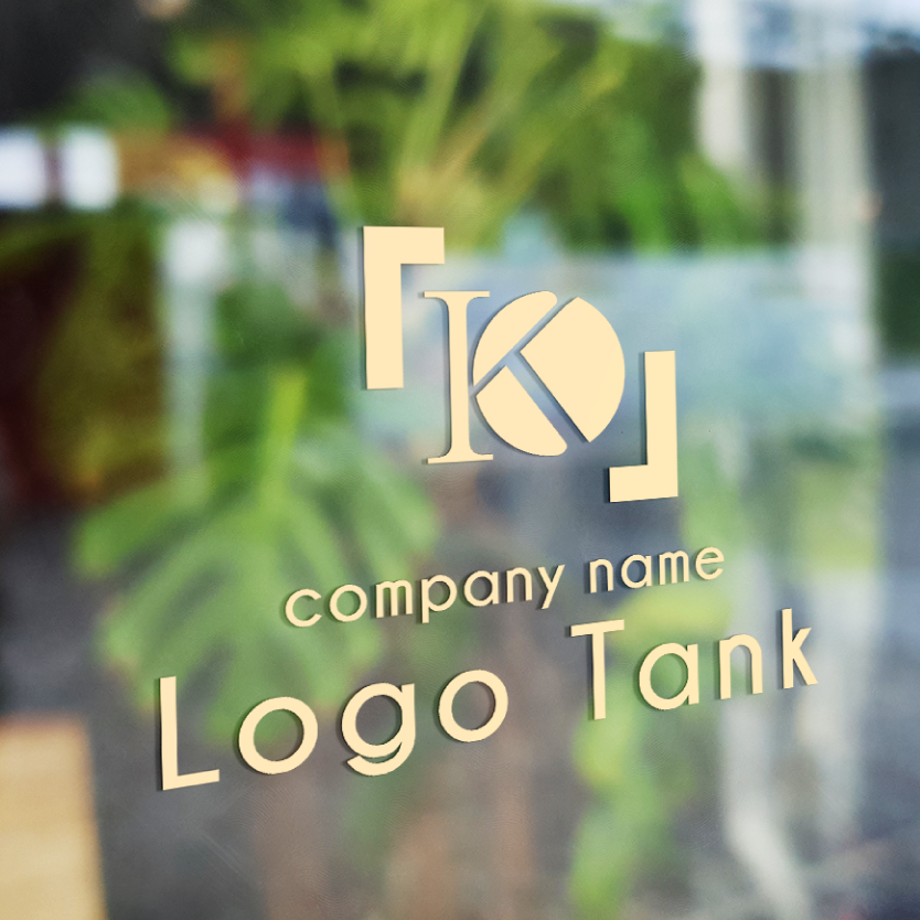 「」とKのロゴ K/「」/カギカッコ/強調/黒/シンプル/クール/モノクロ/ /,ロゴタンク,ロゴ,ロゴマーク,作成,制作