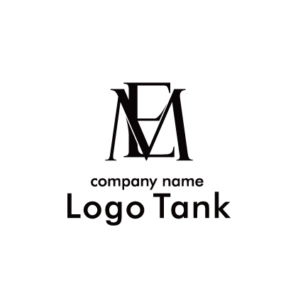 モノグラム風の文字のロゴ