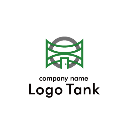 球体に青い曲線が交差するのロゴ