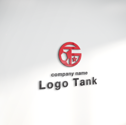 立体・カルプ看板作成 | サッカーボール・アルファベットと小さな星と笑顔を重ねたロゴ