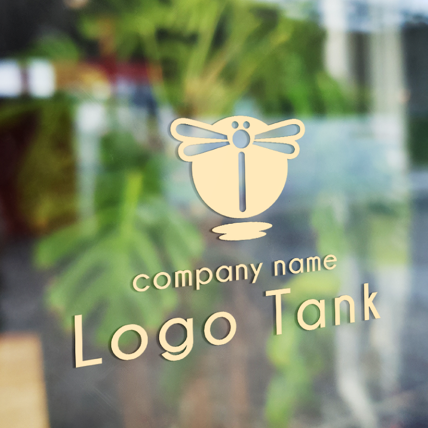 勝虫「とんぼ」 とんぼ/勝ち虫/前進/昆虫/縁起物/シンプル/力強い/赤/勝利/縁/夕焼け/人気/情熱/熱意/ポジティブ/堅実/ /,ロゴタンク,ロゴ,ロゴマーク,作成,制作