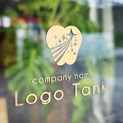 カッティングシート作成 | 星空と流星・歯のシルエットをイメージしたロゴ