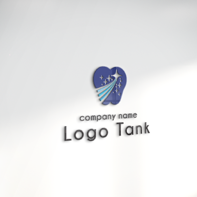 立体・カルプ看板作成 | 星空と流星・歯のシルエットをイメージしたロゴ