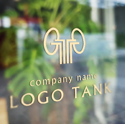 カッティングシート作成 | アルファベットのTと腎臓をイメージしたロゴ