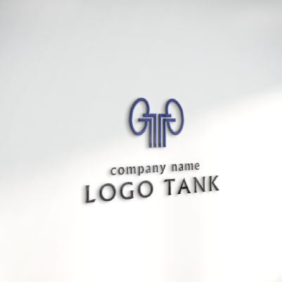 立体・カルプ看板作成 | アルファベットのTと腎臓をイメージしたロゴ