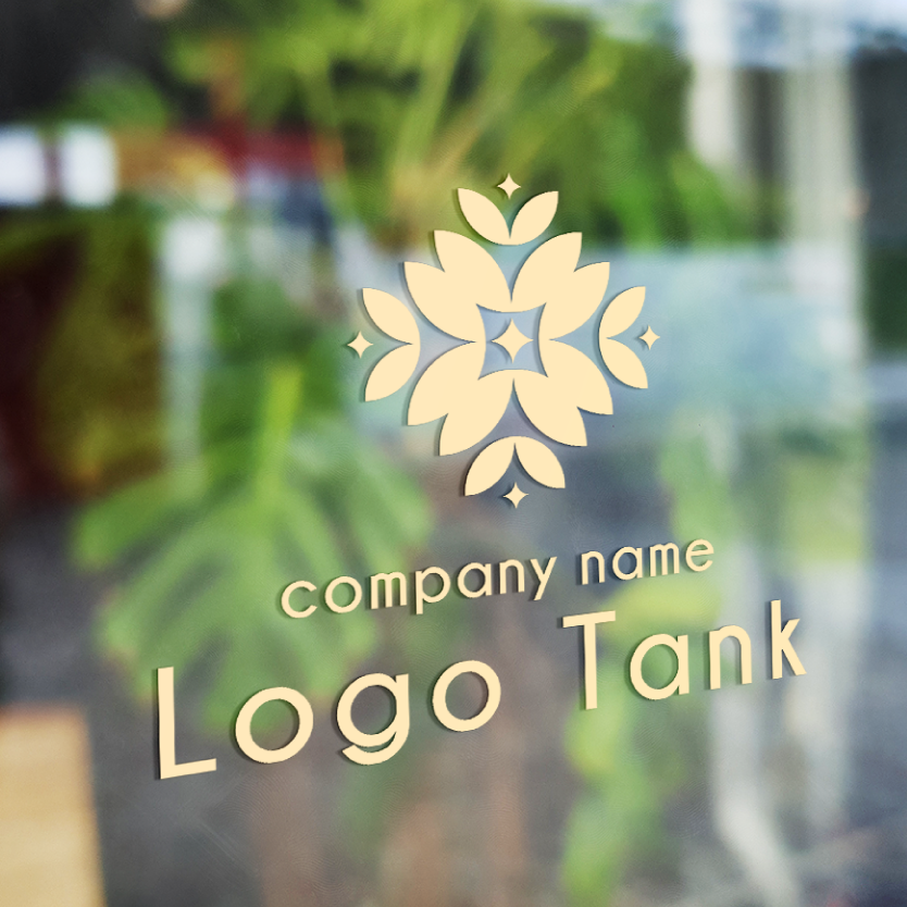 植物・花のロゴ 植物/花/モノクロ/開花/シンプル/クール/ナチュラル/美容/サロン/ショップ/店舗/ /,ロゴタンク,ロゴ,ロゴマーク,作成,制作