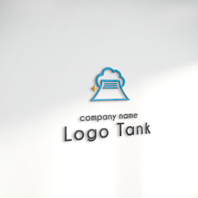 立体・カルプ看板作成 | 雲と書類をイメージしたロゴ