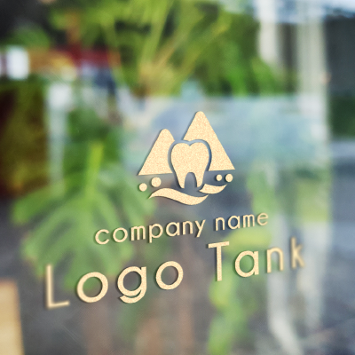 カッティングシート 作成 | 歯と山と川のロゴ