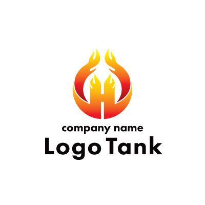 単色の赤い炎のロ