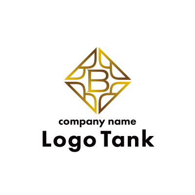 ダイヤモンド型の中に「B」を組み合わせたロゴ