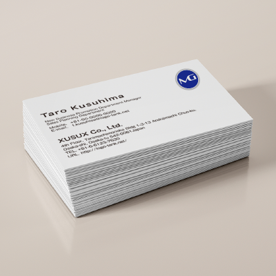 名刺・ショップカード 作成 | 円形のMGのロゴ