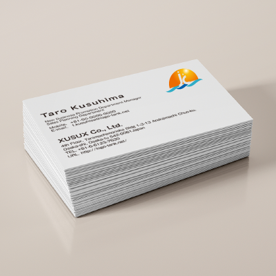 名刺・ショップカード 作成 | 太陽と波とKのロゴ