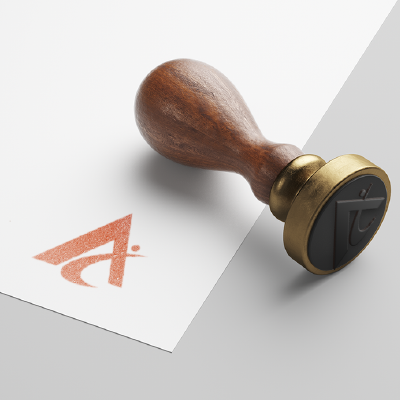 ゴム印・スタンプ作成 | フラットなAのロゴ