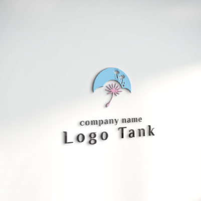 立体・カルプ看板作成 | 青空に綿帽子が飛んでゆく未来感を感じるロゴ