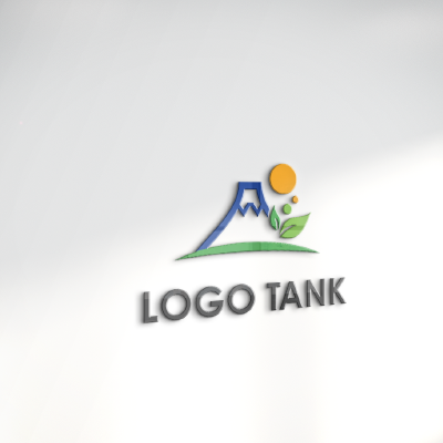 立体・カルプ看板 作成 | 富士山と太陽・葉っぱのロゴ