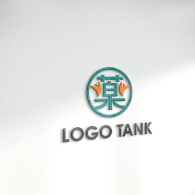 立体・カルプ看板 作成 | 漢字「薬」と人のロゴ