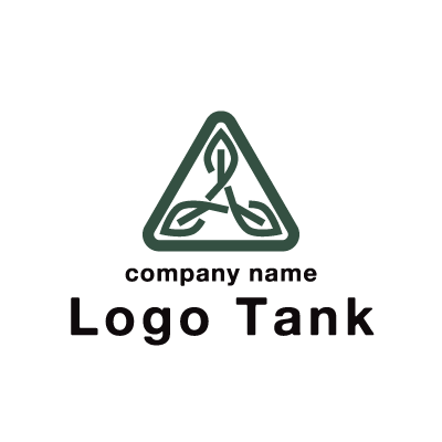 三つ葉模様の三角ロゴ