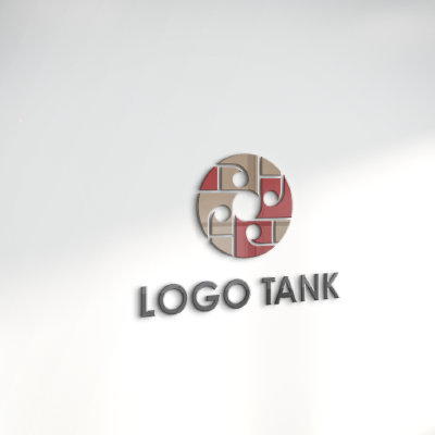 立体・カルプ看板 作成 | 赤とベージュの和模様ロゴ