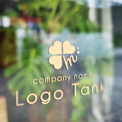 カッティングシート 作成 | 四つ葉と「m」のロゴ