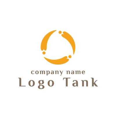 円を表現したハートの人