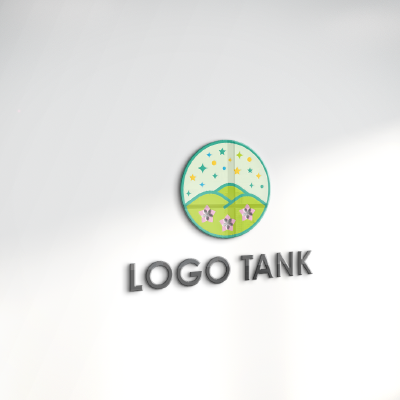 立体・カルプ看板 作成 | 山と星の円形ロゴ