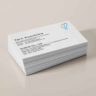 名刺・ショップカード 作成 | ハートとRのロゴ