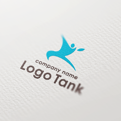 青い人型のダンスロゴ