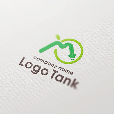 緑のMと内視鏡のロゴ