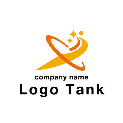 オレンジの流れ星ロゴ