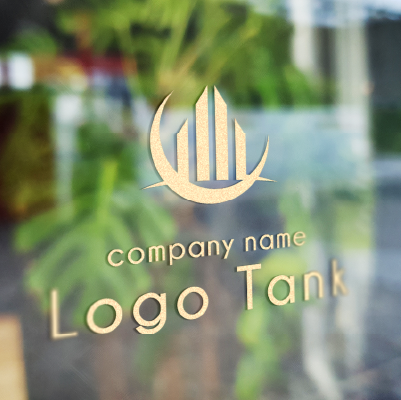 カッティングシート作成 | アルファベットのCと建物をイメージしたロゴ