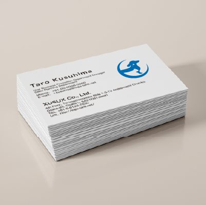 名刺・ショップカード作成 | 犬と猫・月のシルエットをモチーフにしたロゴ