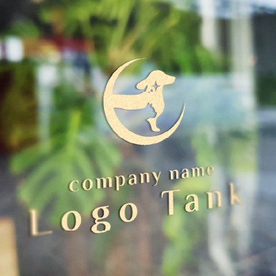 カッティングシート作成 | 犬と猫・月のシルエットをモチーフにしたロゴ