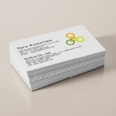 名刺・ショップカード作成 | 人と人が手を取り合うイメージのロゴ