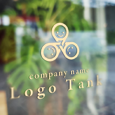 カッティングシート作成 | 人と人が手を取り合うイメージのロゴ